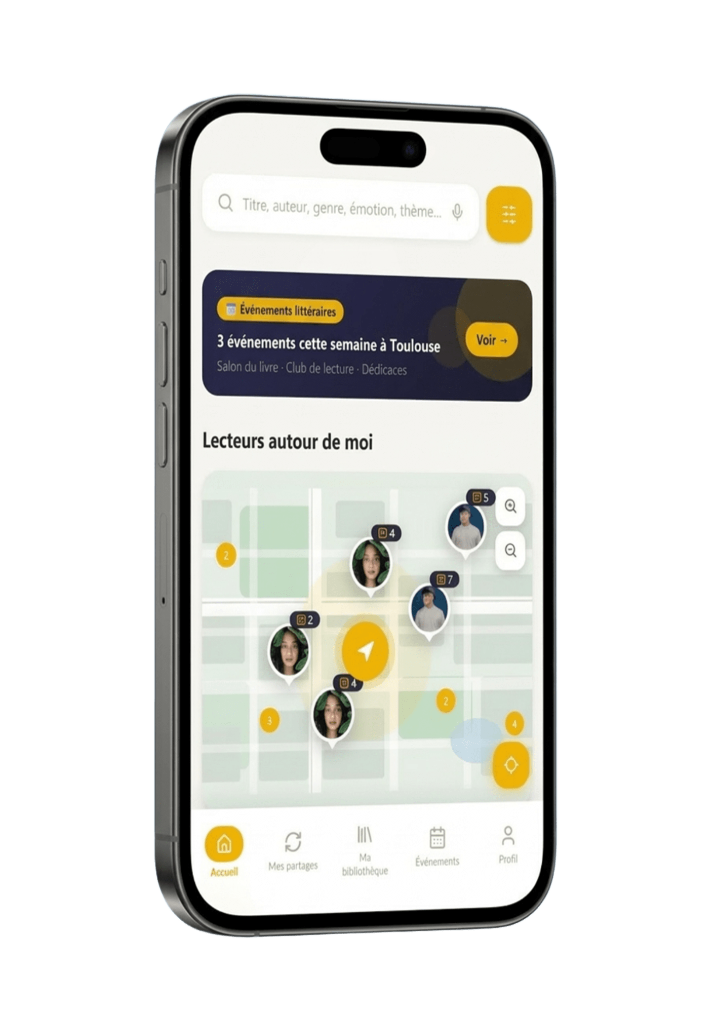 Aperçu de l'application Livract